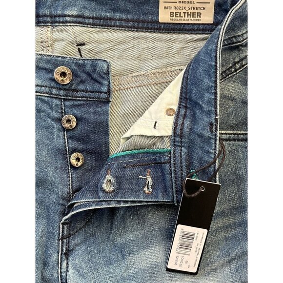 DIESEL Belther R823X Regular Slim Tapered Jeans Size 28 X 30 $228 - Picture 4 of 11